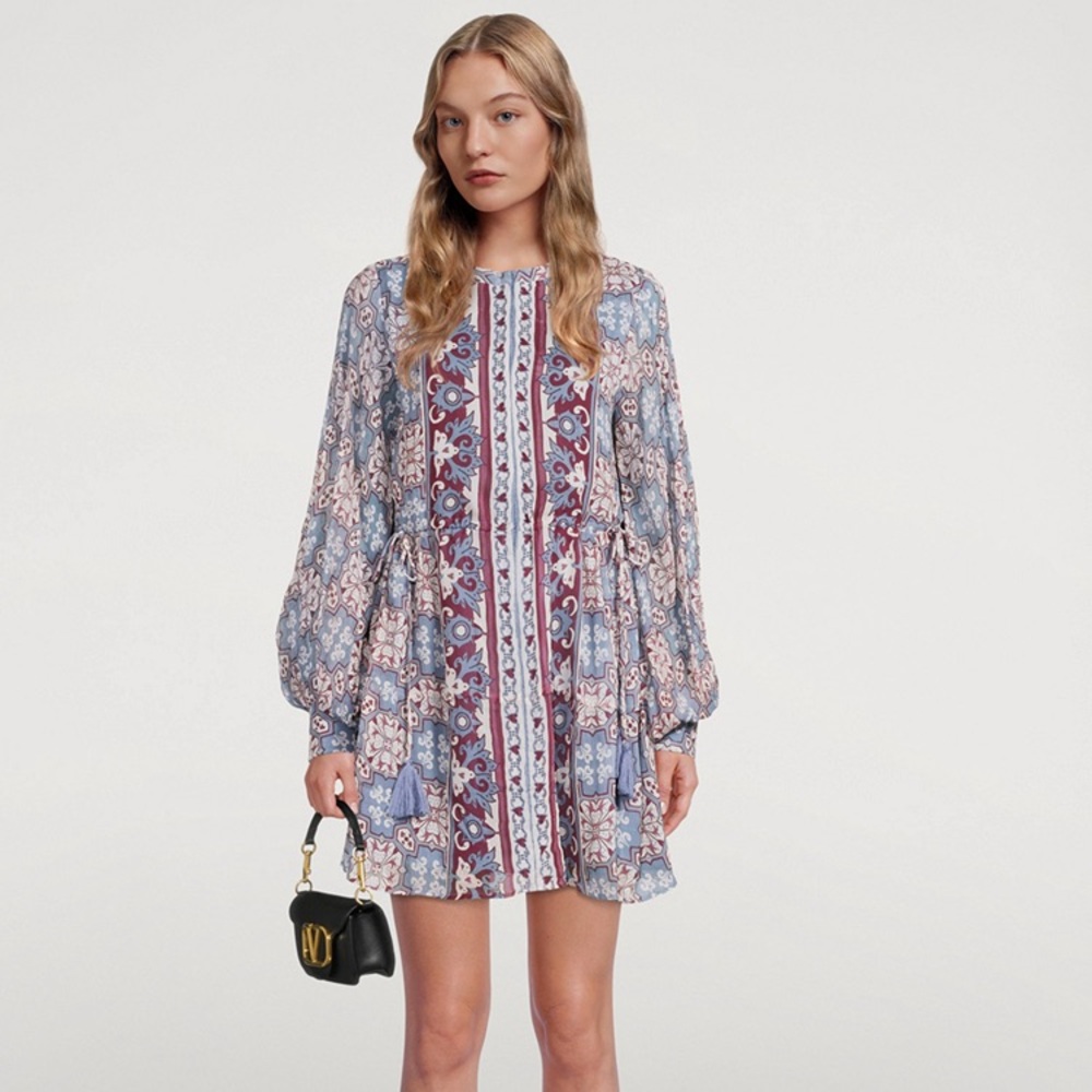 CAROLINA K | Josefina Printed Short Dress / Size S